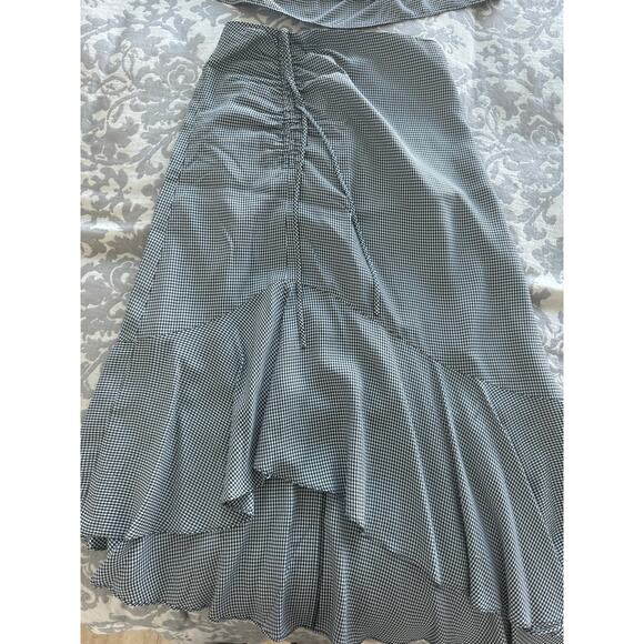 Super Cute Club Monaco Two Piece Black/White Gingham Skirt and Halter Set - Picture 5 of 8